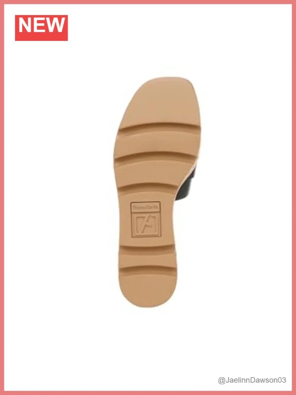 Franco Sarto Leather Platform Slide Sandals Womens
